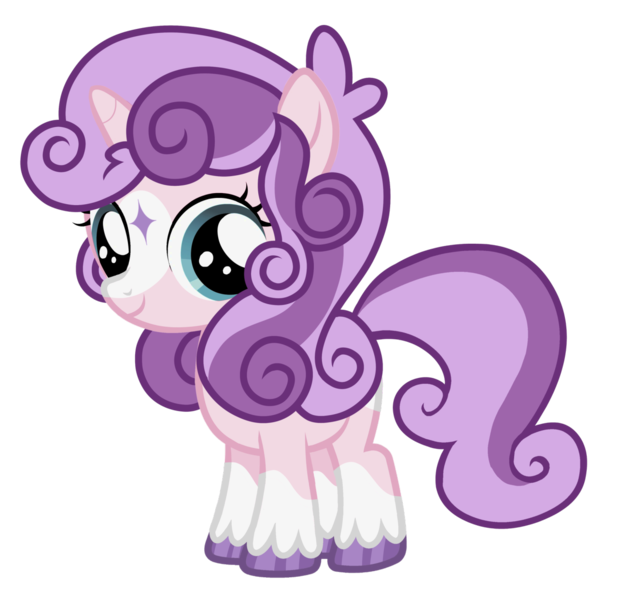 Size: 1280x1243 | Tagged: safe, artist:transjoestar, sweetie belle, pony, unicorn, bald face, base used, colored hooves, female, filly, image, looking at you, png, redesign, simple background, smiling, socks (coat marking), solo, standing, star (coat marking), transparent background, unshorn fetlocks