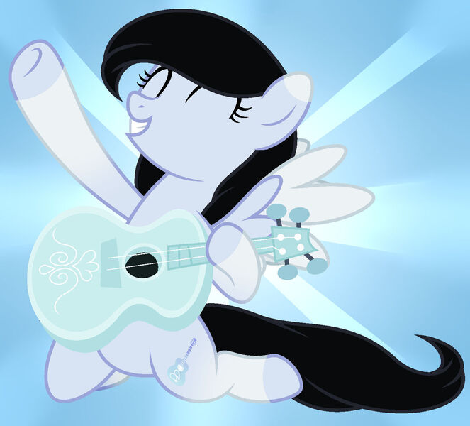 Size: 1280x1159 | Tagged: safe, artist:cindystarlight, derpibooru import, oc, oc:lucy ghost, pegasus, pony, honest apple, base used, female, guitar, image, jpeg, mare, musical instrument, solo