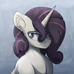 Size: 3999x3999 | Tagged: safe, artist:czu, derpibooru import, oc, oc:charm, unofficial characters only, pony, unicorn, bust, frown, image, lidded eyes, png, rain, sad, wet, wet mane