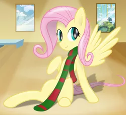 Size: 2567x2336 | Tagged: safe, artist:archive-alicorn, derpibooru import, fluttershy, pegasus, pony, clothes, female, image, mare, png, scarf, solo