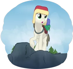 Size: 1399x1321 | Tagged: safe, artist:equestriaexploration, derpibooru import, fortune favors, pony, atg 2022, hat, image, newbie artist training grounds, png, solo