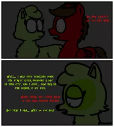 Size: 1275x1414 | Tagged: safe, artist:professorventurer, derpibooru import, oc, oc:professor venturer, oc:wonderwolfia, 2 panel comic, ask professor venturer, comic, image, png