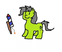 Size: 322x273 | Tagged: safe, artist:cutelewds, derpibooru import, oc, oc:anonfilly, unofficial characters only, earth pony, pony, 4th of july, female, filly, fireworks, foal, holiday, image, ms paint, png, simple background, solo, white background