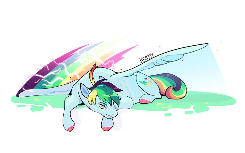 Size: 1280x800 | Tagged: safe, artist:kraytt-05, derpibooru import, oc, oc:philadelfia, unofficial characters only, pegasus, pony, colored hooves, image, jpeg, lying down, male, offspring, parent:rainbow dash, parent:soarin', parents:soarindash, prone, simple background, solo, stallion, white background