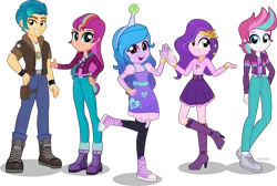 Size: 10000x6724 | Tagged: safe, artist:n0kkun, derpibooru import, hitch trailblazer, izzy moonbow, pipp petals, sunny starscout, zipp storm, equestria girls, absurd resolution, ball, equestria girls-ified, female, g5, g5 to equestria girls, generation leap, grin, image, izzy's tennis ball, male, mane five (g5), open mouth, open smile, png, simple background, smiling, tennis ball, transparent background, vector