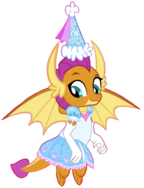 Size: 715x932 | Tagged: safe, artist:darlycatmake, derpibooru import, smolder, dragon, adorkable, beautiful, clothes, cute, dork, dragon wings, dragoness, dress, dressup, female, flying, froufrou glittery lacy outfit, gloves, happy, hat, hennin, image, long gloves, looking down, png, princess, princess smolder, proud, smiling, vector, wings