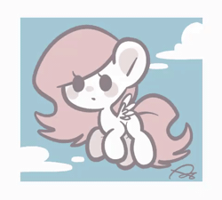 Size: 480x432 | Tagged: safe, artist:oc_ponys, derpibooru import, oc, oc:double circle, unofficial characters only, pegasus, pony, animated, beady eyes, blinking, cloud, eyes closed, female, flying, gif, image, mare, pegasus oc, simple background, sky, solo, white background, wings