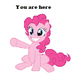Size: 167x157 | Tagged: safe, artist:scrimpeh, derpibooru import, edit, vector edit, earth pony, pony, female, hoof pointing, image, lowres, picture for breezies, png, pointing, simple background, sitting, smiling, solo, solo female, transparent background, vector