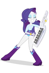 Size: 1000x1500 | Tagged: suggestive, derpibooru import, edit, vector edit, rarity, equestria girls, player piano, rainbow rocks, boots, clothes, image, keytar, miniskirt, musical instrument, panties, png, shoes, skirt, solo, underwear, underwear edit, vector