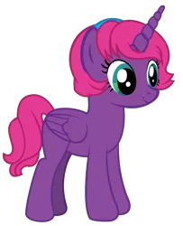 Size: 1968x2418 | Tagged: safe, artist:andrevus, derpibooru import, oc, oc:pinkmane, unofficial characters only, alicorn, alicorn oc, alternate hairstyle, horn, image, png, simple background, solo, transparent background, wings