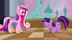 Size: 640x360 | Tagged: safe, derpibooru import, screencap, princess cadance, queen chrysalis, twilight sparkle, a canterlot wedding, animated, disguise, disguised changeling, gif, image, sunshine sunshine