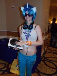 Size: 2121x2828 | Tagged: safe, artist:arp-photography, derpibooru import, vinyl scratch, human, babscon, babscon 2014, clothes, cosplay, costume, headphones, high res, image, irl, irl human, jpeg, photo