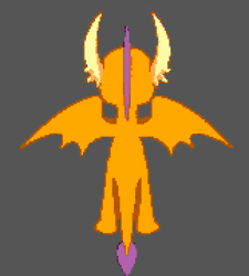 Size: 648x720 | Tagged: artist needed, safe, derpibooru import, edit, smolder, dragon, 3d, 8-bit, animated, claws, deltarune, dragon wings, dragoness, fangs, female, geometry dash, horns, image, solo, sound, spinning, t pose, webm, wings