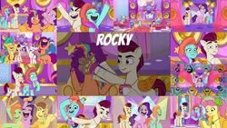 Size: 1280x721 | Tagged: safe, derpibooru import, edit, edited screencap, editor:quoterific, screencap, hitch trailblazer, izzy moonbow, pipp petals, posey (g5), sunny starscout, zipp storm, earth pony, pegasus, pony, unicorn, mane melody, my little pony: tell your tale, spoiler:g5, spoiler:my little pony: tell your tale, spoiler:tyts01e05, spoiler:tyts01e07, spoiler:tyts01e09, spoiler:tyts01e14, alicorn issues, clip trot, eyes closed, female, g5, grin, image, it's t.u.e.s. day, jazz (g5), jpeg, magic, male, mane five (g5), mare, mobile phone, nose in the air, open mouth, open smile, pegasus sunny starscout, phone, race swap, rocky (g5), smartphone, smiling, stallion, telekinesis, text