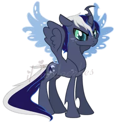 Size: 1280x1354 | Tagged: safe, artist:ipandacakes, derpibooru import, oc, changepony, hybrid, image, interspecies offspring, magical lesbian spawn, male, offspring, parent:princess luna, parent:queen chrysalis, parents:chrysaluna, png, simple background, solo, transparent background