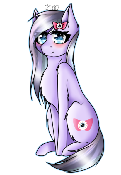 Size: 439x638 | Tagged: safe, artist:kat-the-true-kitkat, derpibooru import, oc, unofficial characters only, earth pony, pony, bow, chest fluff, earth pony oc, eyelashes, female, hair bow, image, mare, png, signature, smiling, solo