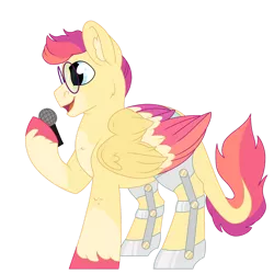 Size: 1280x1280 | Tagged: safe, artist:moonert, derpibooru import, oc, unofficial characters only, pegasus, pony, glasses, hoof hold, image, leg brace, male, microphone, pegasus oc, png, simple background, solo, stallion, transparent background, wings