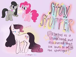 Size: 2732x2048 | Tagged: safe, artist:grayflower, derpibooru import, octavia melody, pinkie pie, oc, oc:show stopper, earth pony, pony, fusion, g4, image, png, shipping, shipping chart