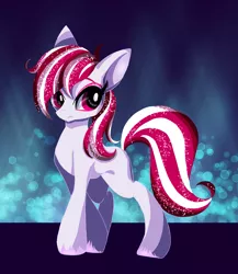 Size: 1733x2000 | Tagged: safe, artist:stacy_165cut, derpibooru import, sugar moonlight, earth pony, pony, eyeliner, female, g5, glitter, image, jpeg, looking at you, makeup, mare, solo, unshorn fetlocks