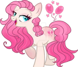 Size: 1280x1103 | Tagged: safe, artist:dayspring-dawnyt, derpibooru import, oc, earth pony, pony, base used, female, image, magical lesbian spawn, mare, offspring, parent:fluttershy, parent:pinkie pie, parents:flutterpie, png, simple background, solo, transparent background