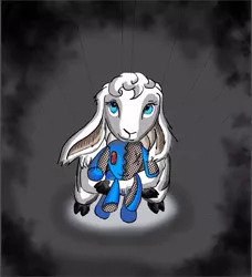 Size: 641x704 | Tagged: safe, artist:lambs prey, derpibooru import, oc, oc:prey, sheep, doll, fanfic art, image, jpeg, lamb, prey and a lamb, runt, toy