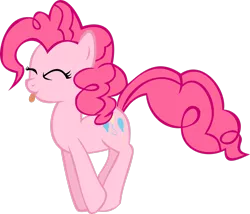 Size: 2644x2268 | Tagged: safe, artist:pangbot, derpibooru import, pinkie pie, earth pony, pony, eyes closed, female, high res, image, mare, png, simple background, solo, tongue out, transparent background, vector