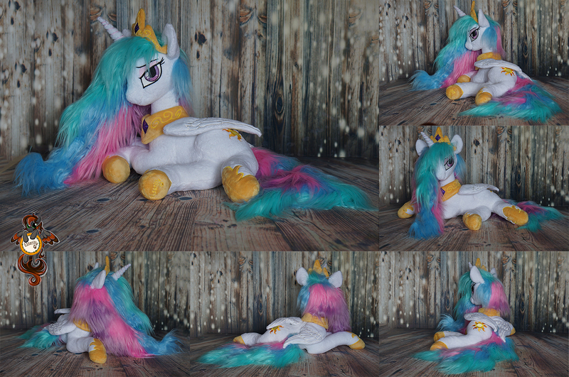 Size: 1500x996 | Tagged: safe, artist:essorille, derpibooru import, princess celestia, pony, image, irl, jpeg, lying down, photo, plushie, prone, solo