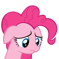 Size: 6000x6000 | Tagged: safe, artist:ganighost, derpibooru import, earth pony, pony, pinkie pride, absurd resolution, female, floppy ears, frown, image, looking down, mare, png, poor pinkie pie, sad, simple background, solo, transparent background, vector