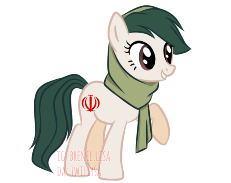 Size: 968x768 | Tagged: safe, artist:twiliysa, derpibooru import, ponified, pony, hijab, image, iran, nation ponies, png, simple background, solo, transparent background