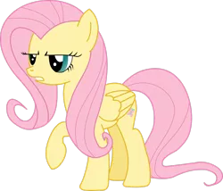 Size: 2648x2265 | Tagged: safe, artist:pangbot, derpibooru import, fluttershy, pegasus, pony, angry, female, high res, image, mare, png, raised hoof, simple background, transparent background, vector