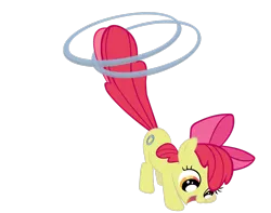 Size: 2756x2176 | Tagged: safe, artist:smlahyee, derpibooru import, apple bloom, earth pony, pony, season 2, the cutie pox, applecopter, female, filly, foal, high res, image, loop-de-hoop, png, simple background, solo, transparent background, vector