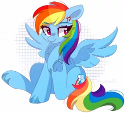 Size: 1652x1497 | Tagged: safe, artist:cinnamontee, derpibooru import, rainbow dash, pegasus, pony, chart, cross-popping veins, eye clipping through hair, eyebrows, eyebrows visible through hair, frown, image, jpeg, signature, simple background, sitting, solo, spread wings, white background, wings