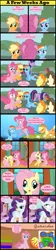 Size: 1199x5387 | Tagged: safe, artist:gutovi, derpibooru import, applejack, fluttershy, pinkie pie, pound cake, pumpkin cake, rainbow dash, rarity, trixie, twilight sparkle, earth pony, pegasus, pony, unicorn, comic:grace pinkie, applejack's hat, baby, baby pony, bedroom eyes, bend over, bipedal, book, bookshelf, bow, cake twins, cape, carousel boutique, cliff, clothes, colt, comic, cowboy hat, crossover, crying, derp, dialogue, dizzy, egg, eyes closed, eyeshadow, faint, female, filly, floppy ears, flower, fluttershy's cottage, foal, freckles, gak, grace kelly (song), hair bow, hat, horn, image, jpeg, makeup, male, mare, mika, multicolored hair, nickelodeon, parody, pulling, rainbow hair, rope, sad, shaking, shrunken pupils, siblings, sitting, slime, smiling, song reference, speech bubble, spread wings, text, trixie's cape, trixie's hat, twins, unicorn twilight, walking, wings