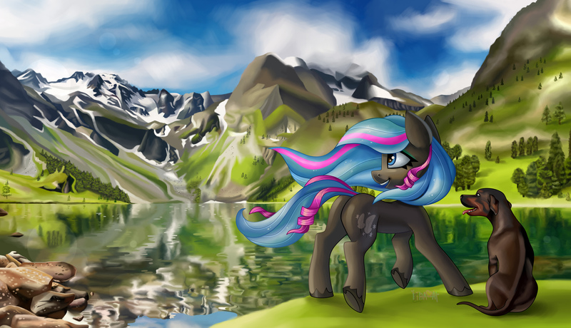 Size: 4000x2300 | Tagged: safe, artist:irinamar, derpibooru import, oc, unofficial characters only, earth pony, pony, image, jpeg, solo