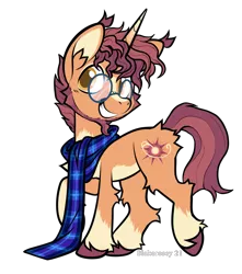 Size: 1981x2242 | Tagged: safe, artist:blakerosey, artist:sursiq, derpibooru import, oc, oc:solar flare, unofficial characters only, pony, unicorn, accessories, base used, chest fluff, clothes, coat markings, cute, ear fluff, facial hair, glasses, golden eyes, happy, horn, image, kinsona, male, messy mane, multicolored hair, multicolored mane, multicolored tail, orange eyes, png, pony oc, raised hoof, scarf, simple background, smiling, socks (coat marking), solo, stallion, tail, teeth, transparent background, unicorn oc, unshorn fetlocks, yellow eyes
