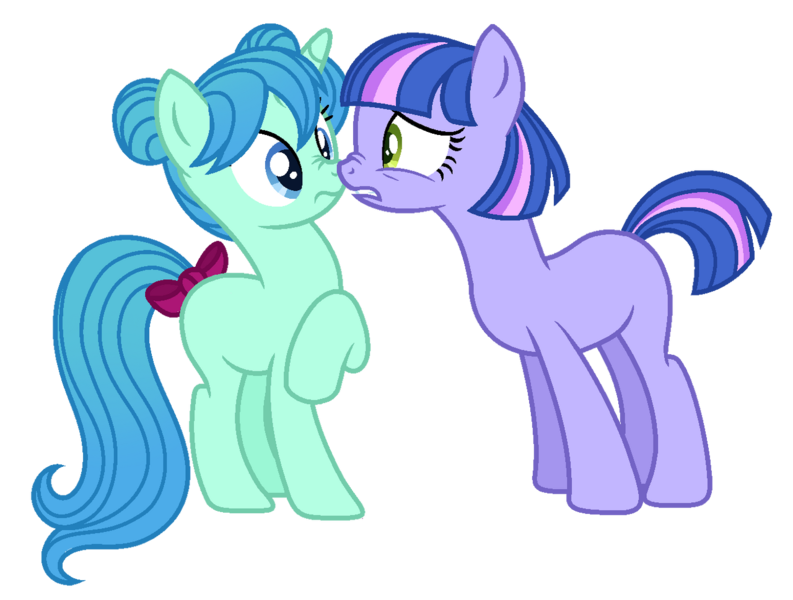 Size: 1280x969 | Tagged: safe, artist:s0ftserve, derpibooru import, oc, oc:lilac twinkle, oc:minty melody, unofficial characters only, earth pony, pony, unicorn, base used, female, image, mare, png, simple background, transparent background