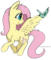 Size: 1901x2267 | Tagged: safe, artist:holomouse, derpibooru import, fluttershy, bird, pony, female, image, pegaus, png, simple background, solo, transparent background