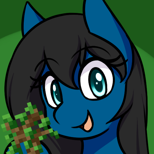 Size: 500x500 | Tagged: safe, artist:rice, derpibooru import, oc, unofficial characters only, earth pony, pony, image, minecraft, oak tree, png, sapling, solo, tree