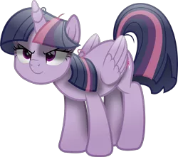 Size: 3523x3110 | Tagged: safe, artist:lincolnbrewsterfan, derpibooru import, mean twilight sparkle, alicorn, pony, my little pony: the movie, rainbow roadtrip, the mean 6, .svg available, adorabolical, clone, cropped, cute, evil grin, face down ass up, female, grin, image, kubrick stare, looking up, mare, movie accurate, multicolored hair, multicolored mane, multicolored tail, plotting your demise, png, shading, simple background, sinister, smiling, smug, smuglight sparkle, solo, tail, transparent background, vector, you need me