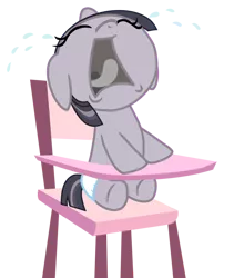 Size: 821x973 | Tagged: safe, anonymous artist, artist:mighty355, derpibooru import, edit, twilight sparkle, pony, unicorn, baby, baby pony, babylight sparkle, chair, crying, crying baby, crying newborn baby, crying newborn infant, crylight sparkle, diaper, discorded, discorded twilight, female, floppy ears, highchair, hungry, image, infant, infant twilight, newborn, newborn baby, newborn filly, newborn foal, open mouth, png, simple background, solo, transparent background, twilight tragedy, unicorn twilight, vector, white diaper, younger