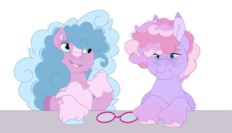 Size: 1280x732 | Tagged: safe, artist:itstechtock, derpibooru import, oc, oc:bedhead, oc:cloud nine, unofficial characters only, pegasus, pony, female, glasses, image, jpeg, male, mare, simple background, stallion, white background