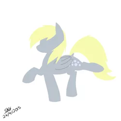 Size: 1024x1024 | Tagged: safe, artist:artponie, derpibooru import, derpy hooves, pegasus, pony, 2015, female, image, mare, no eyes, png, simple background, solo, white background