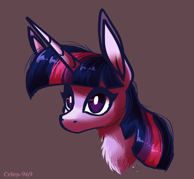 Size: 2700x2500 | Tagged: safe, artist:celes-969, derpibooru import, twilight sparkle, pony, unicorn, chest fluff, image, png, sketch, solo, unicorn twilight