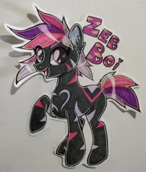 Size: 2741x3226 | Tagged: safe, artist:annuthecatgirl, derpibooru import, oc, oc:zeb boi, unofficial characters only, badger, zebra, image, jpeg, solo, traditional art