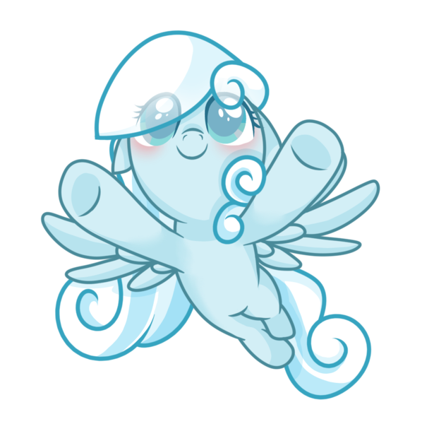 Size: 983x959 | Tagged: safe, artist:gouzitongxue23284, derpibooru import, oc, oc:snowdrop, pegasus, pony, blushing, female, filly, flying, foal, image, png, simple background, smiling, solo, spread wings, transparent background, wings