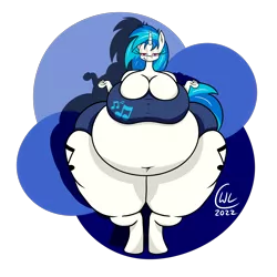 Size: 3000x3000 | Tagged: suggestive, artist:lukewarmluke, derpibooru import, vinyl scratch, anthro, unguligrade anthro, unicorn, bbw, belly, belly button, big belly, big breasts, breasts, busty vinyl scratch, butt, clothes, digital art, fat, female, huge belly, huge breasts, huge butt, image, large belly, large butt, obese, png, shorts, simple background, solo, solo female, thicc thighs, thighs, thunder thighs, tight clothing, vinyl ass, vinyl fat, wide hips
