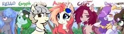 Size: 1475x408 | Tagged: safe, artist:aaathebap, artist:crimmharmony, artist:drawtheuniverse, artist:nekro-led, artist:rellopone, derpibooru import, oc, oc:osha, unofficial characters only, bat pony, earth pony, pony, bat pony oc, bat wings, image, jpeg, wings