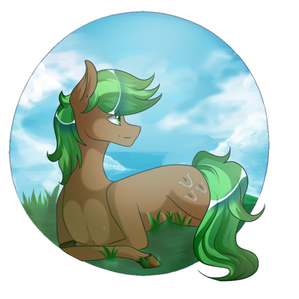 Size: 1400x1400 | Tagged: safe, artist:umimizunone, derpibooru import, oc, oc:jaeger sylva, unofficial characters only, earth pony, pony, image, lying down, male, partial background, png, prone