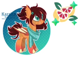 Size: 1024x747 | Tagged: safe, artist:kazziepones, derpibooru import, oc, oc:blood orange, unofficial characters only, bat pony, pony, clothes, female, image, mare, png, scarf, simple background, solo, transparent background