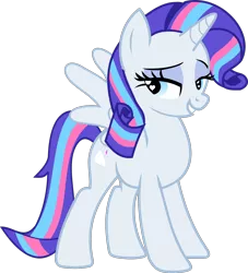 Size: 1500x1649 | Tagged: safe, artist:rarity3257, derpibooru import, rarity, oc, oc:stardust falken, alicorn, pony, alicorn oc, bedroom eyes, cute, heart, heart eyes, horn, image, inkscape, png, simple background, transparent background, vector, wingding eyes, wings